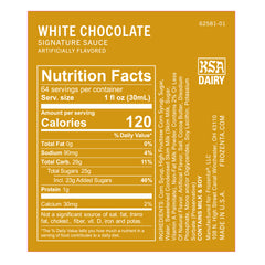 Frozenta Signature WHITE Chocolate Sauce - 4 Pack (256 oz.)