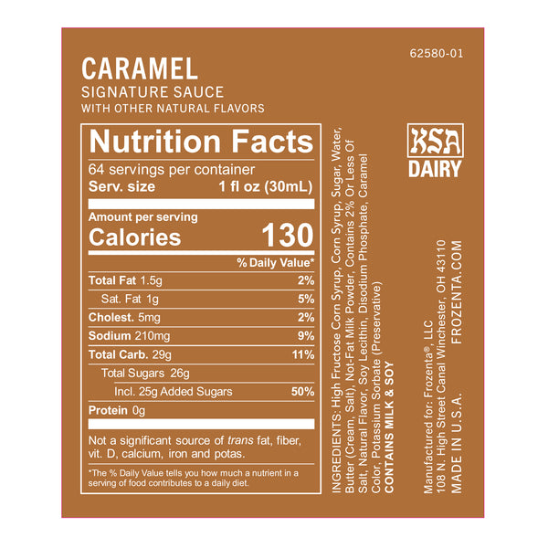 Frozenta Signature Caramel Sauce - 4 Pack | Powder Mixes & Sauces