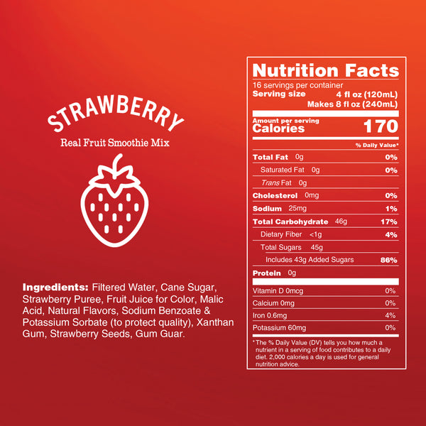 Strawberry Smoothie Mix - 4 Pack (256 oz.) – Frozenta