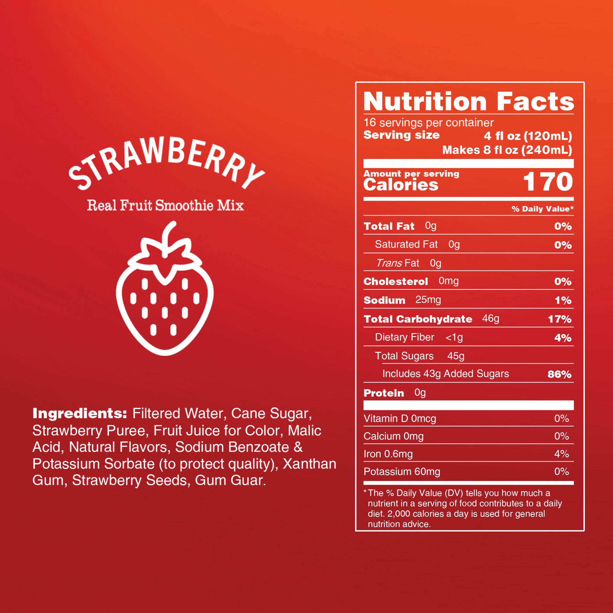 Strawberry Smoothie Mix - 4 Pack (256 oz.)