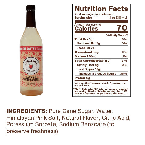 Hawaiian Salted Caramel Flavoring Syrup (case of 6 750mL bottles)