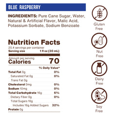 Blue Raspberry Flavoring Syrup (case of 6 750mL bottles)