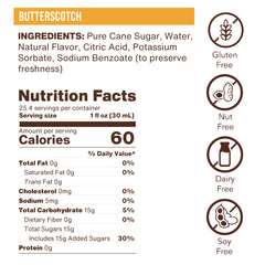 Butterscotch Flavoring Syrup (case of 6 750mL bottles)