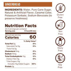 Gingerbread Flavoring Syrup (case of 6 750mL bottles)