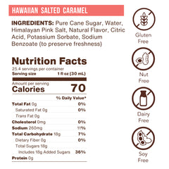 Hawaiian Salted Caramel Flavoring Syrup (case of 6 750mL bottles)