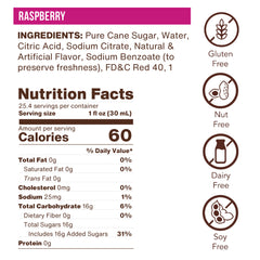 Raspberry Flavoring Syrup (case of 6 750mL bottles)