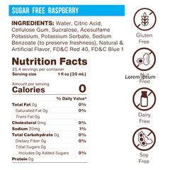 Sugar Free Raspberry Flavoring Syrup (case of 6 750mL bottles)