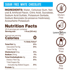 Sugar Free White Chocolate Flavoring Syrup (case of 6 750mL bottles)