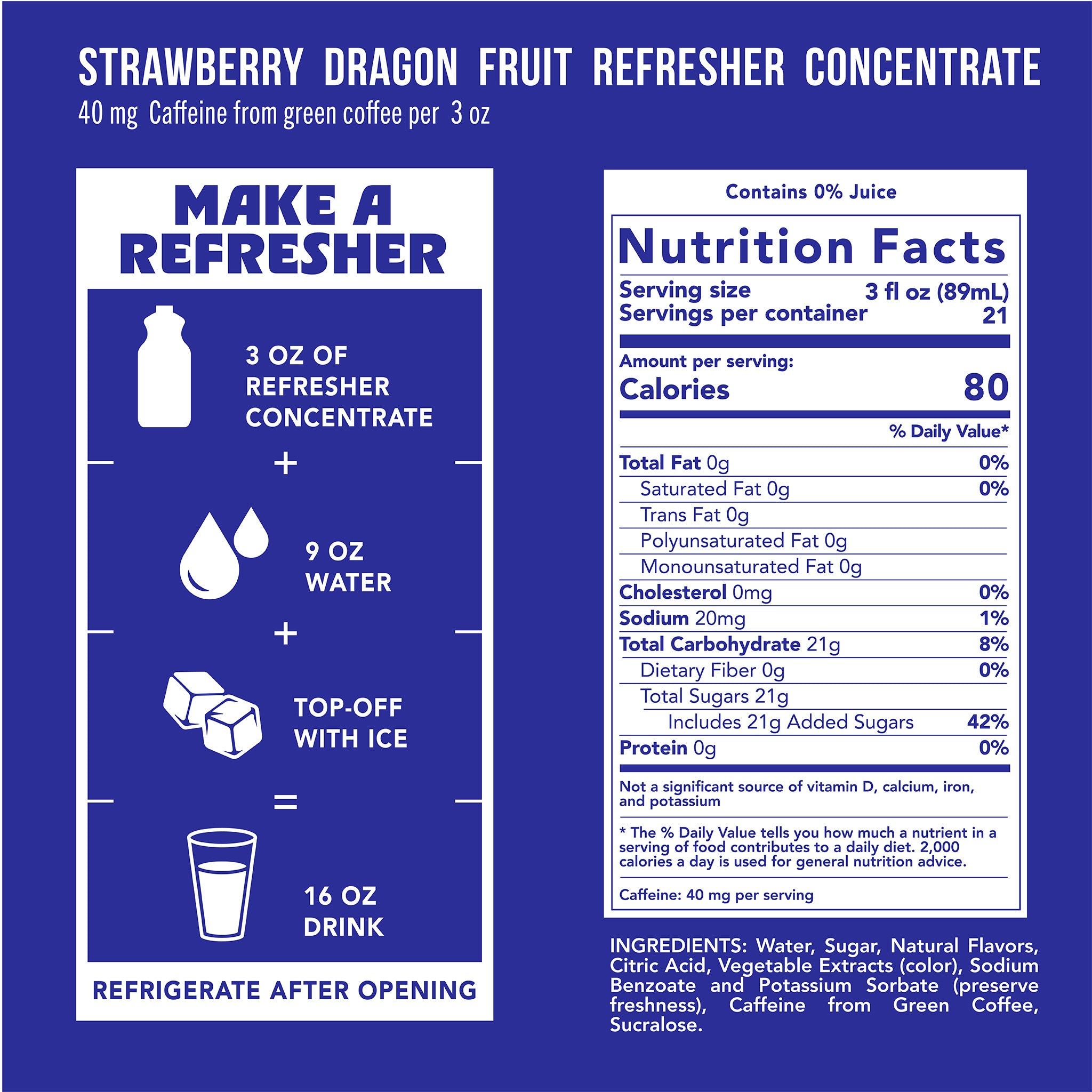 Strawberry Dragon Fruit Refresher Concentrate (4x64 oz case)