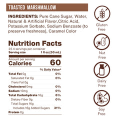 Toasted Marshmallow Flavoring Syrup (case of 6 750mL bottles)
